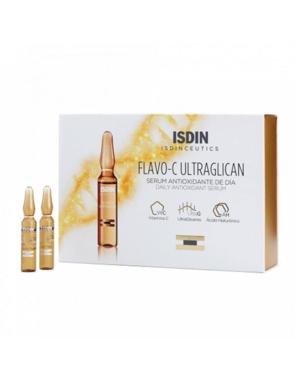 ISDIN FLAVO-C ULTRAGLICAN SERUM ANTIOXYDANT JOUR B30 AMPOULES