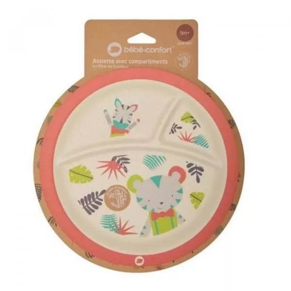 BEBE CONFORT ASSIETTE APPRENTISSAGE AVEC COMPARTIMENTS BAMBOO JUNGLE VIBES REF 3105207100