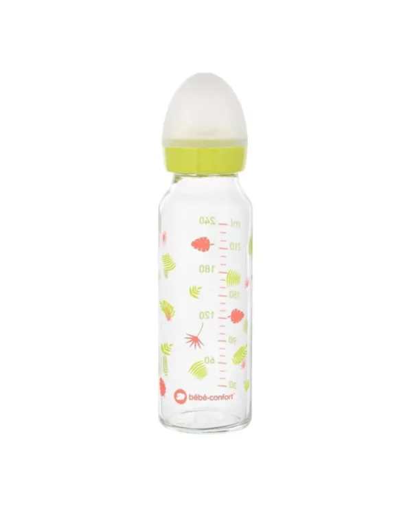 BEBE CONFORT BIBERON DROIT JUNGLE VIBES 0-12 MOIS D1 240ML REF 7141