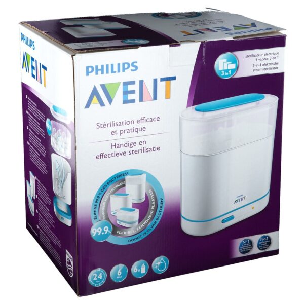 AVENT STERILISATEUR ELECTRIQUE A VAPEUR 3 EN 1 REF SCF284/03