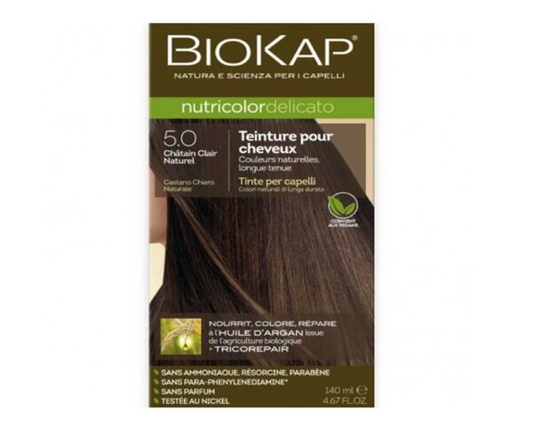 BIOKAP NUTRICOLOR DELICATO N5.0 CHATAIN CLAIR RAPIDE 10 MINUTES 135ML