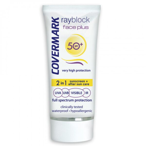 COVERMARK RAYBLOCK FACE PLUS CREME ECRAN SPF50+ 2 EN 1 INVISIBLE 50ML