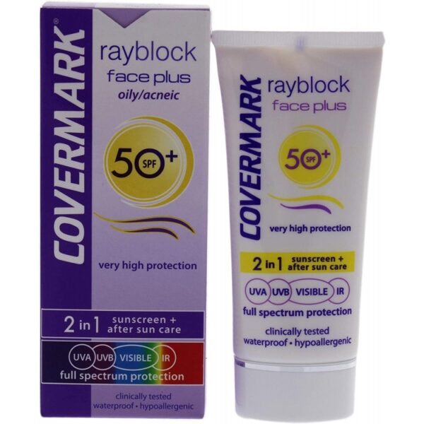 COVERMARK RAYBLOCK FACE PLUS OILY ACNEIC SPF50 VISIBLE LIGHT BEIGE 50ML