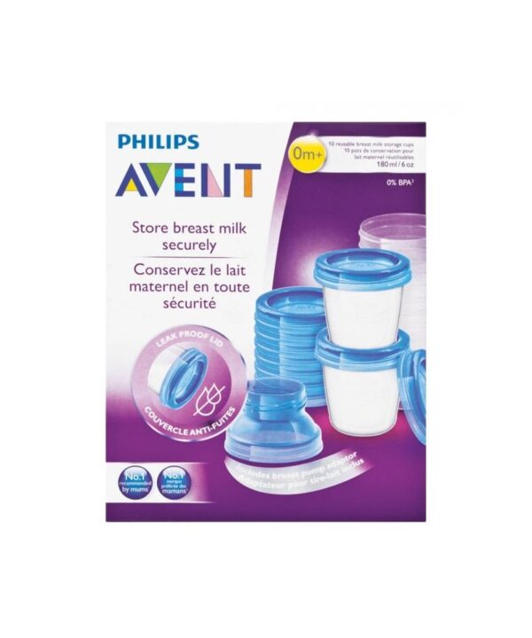 AVENT POTS DE CONSERVATION POUR LAIT MATERNEL 180 ML/6 OZ