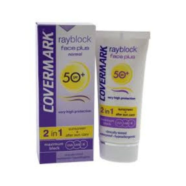 COVERMARK RAYBLOCK FACE PLUS CREME ECRAN SPF50+ 2 EN 1 TEINTE 50ML