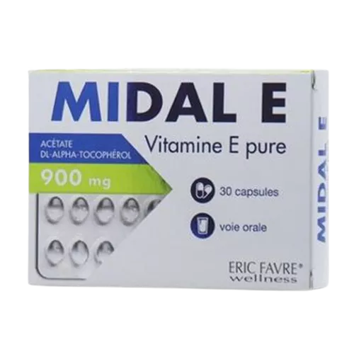 MIDAL E VITAMINE E PURE B30 CAPSULES