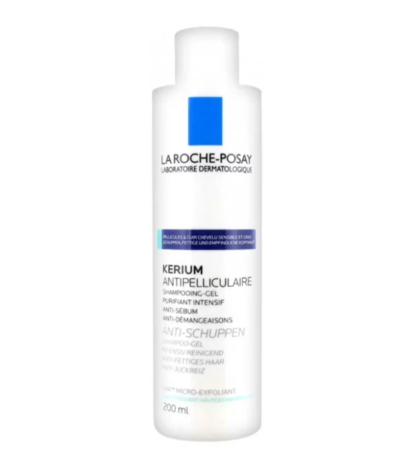 LA ROCHE POSAY KERIUM SHAMPOOING-GEL ANTI-PELLICULAIRE PELLICULES GRASSES 200ML