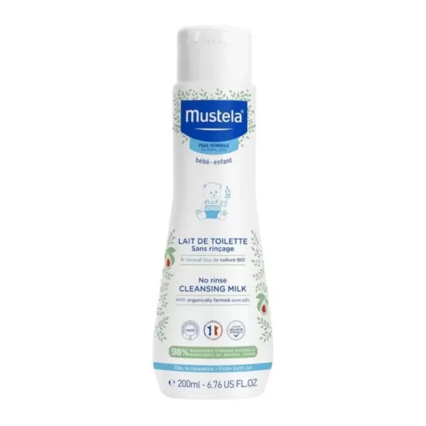 MUSTELA PEAU NORMALE LAIT DE TOILETTE SANS RINCAGE A L’AVOCAT 200ML