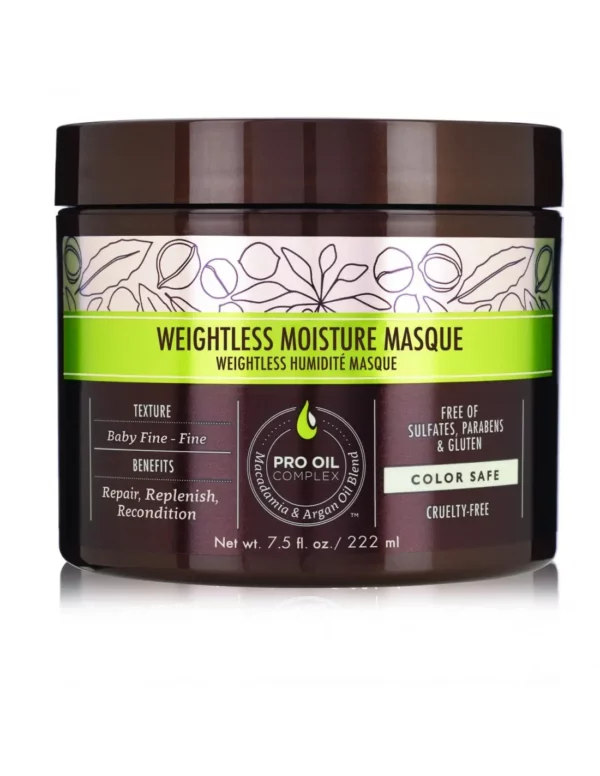 MACADAMIA PROFESSIONAL WEIGHTLESS MOISTURE MASQUE HYDRATANT LEGER 222ML