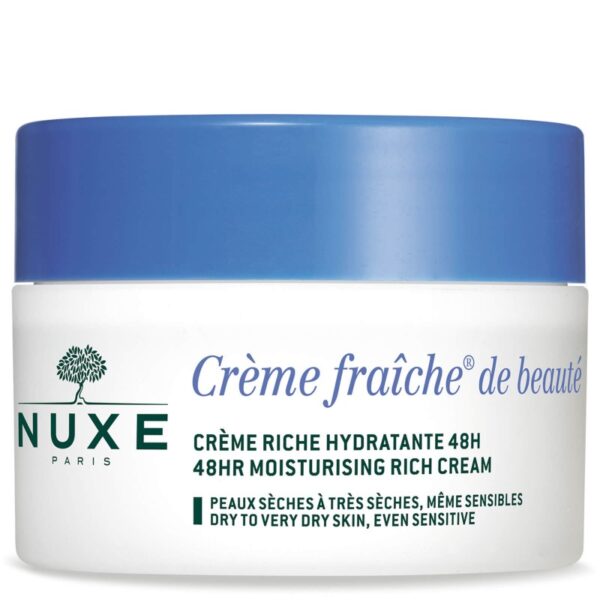 NUXE CREME FRAICHE DE BEAUTE CREME RICHE HYDRATANTE 48H PEAUX SECHES A TRES SECHES 50ML