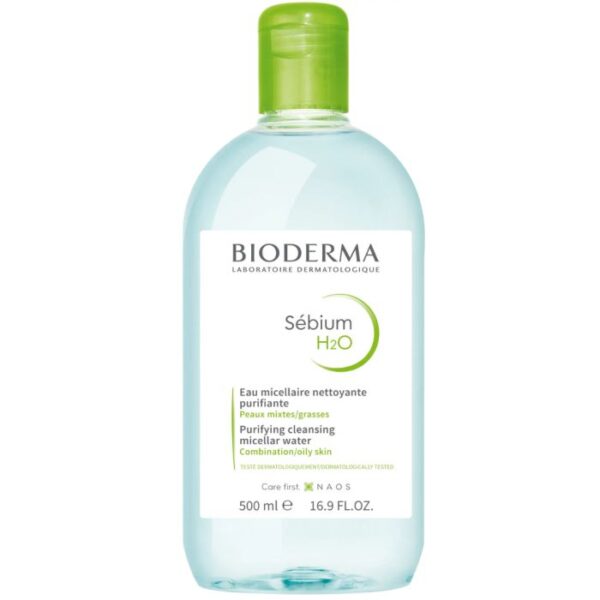 BIODERMA SEBIUM H2O SOLUTION MICELLAIRE NETTOYANTE PURIFIANTE 500ML