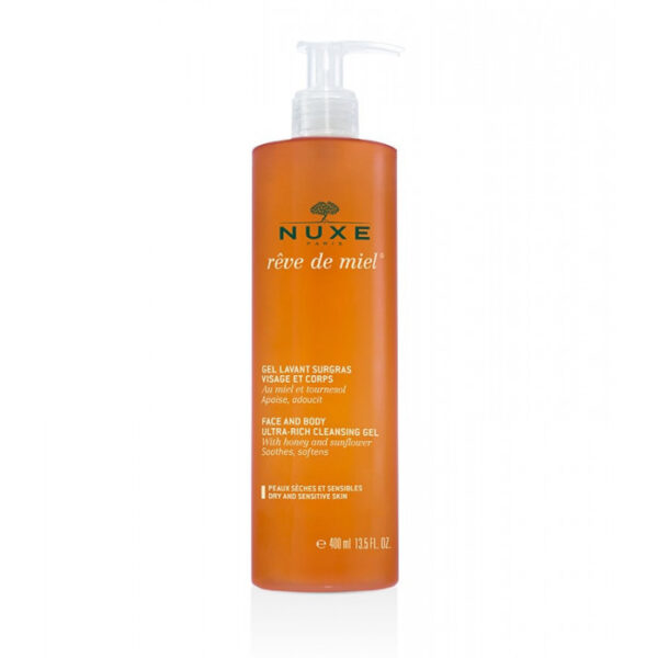 NUXE REVE DE MIEL GEL LAVANT SURGRAS VISAGE ET CORPS 400ML