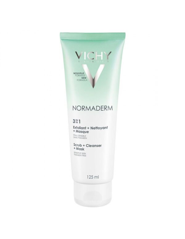 VICHY NORMADERM 3 EN 1 EXFOLIANT + NETTOYANT + MASQUE 125ML